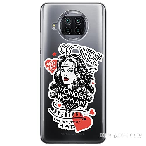 ERT GROUP mobiltelefonfodral för Xiaomi MI 10T LITE/REDMI NOTE 9 PRO 5G originalt och officiellt licensierat DC mönster Wonder Woman 014, gedeeltelijk transparant 5903537161433