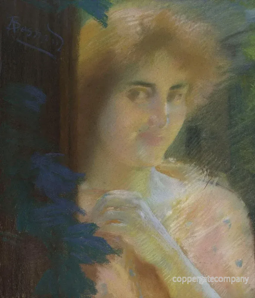 Målning Tête de femme - Albert Besnard | Konsttryck - Bild 2