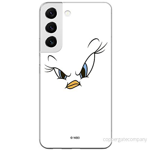 ERT GROUP mobiltelefonfodral för Samsung S22 originalt och officiellt licensierat Looney Tunes mönster Tweety 001 optimalt anpassad till formen på mobiltelefonen, fodral tillverkad av TPU plast 5904805305269