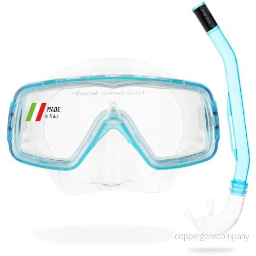 CRESSI Sirena & Island 2.0 klar/akvamarin snorkling kombo set mask siren + Snorkel 2.0, genomskinlig/akvamarin, en storlek, unisex 8022983242118