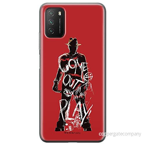 ERT GROUP mobiltelefonfodral för Xiaomi REDMI 9T/ POCO M3 originalt och officiellt licensierat Horror mönster Nightmare of Elm Street 006, fodral tillverkad av TPU plast 5905511084516