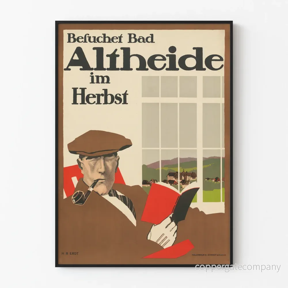 Vintageaffisch Bad Altheide i Höst