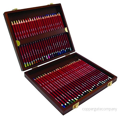 Derwent Pastellpennor, Rita och Skriv, Set med 48 Pennnor i Presentask Trä, Perfekt för Blandningstekniker Färgläggning, Konstnärskvalitet, 0700644 5028252143882