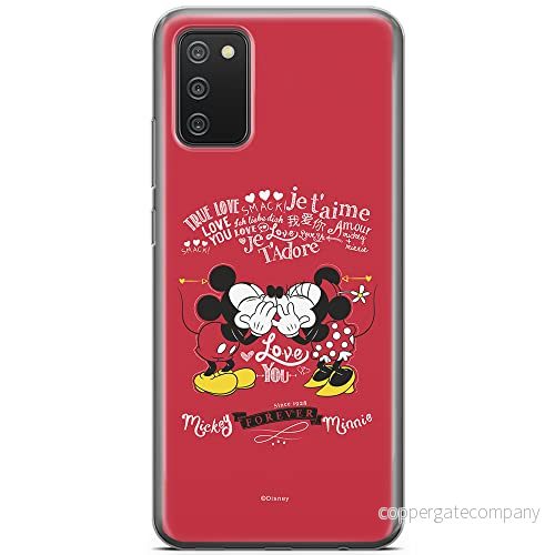 ERT GROUP mobiltelefonfodral för Samsung A02S originalt och officiellt licensierat Disney mönster Mickey & Minnie 005 optimalt anpassad till formen på mobiltelefonen, fodral tillverkad av TPU plast 5903040234006
