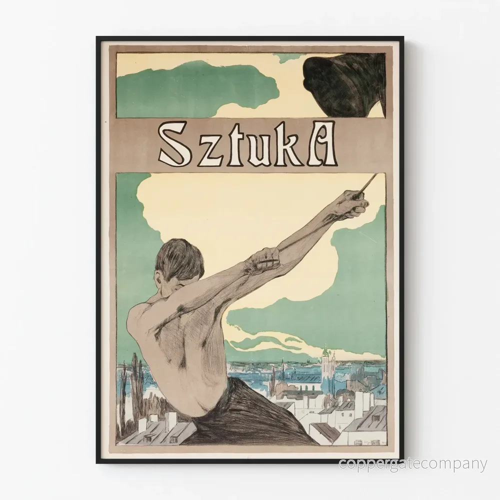 Dekorativ poster konst i vintage konstnärlig stil
