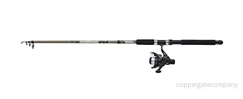 Mitchell Tanager Camo II Tele Spin Combo, teleskopisk fiskespö och rulle spinnkombination, perfekt för nybörjare eller tillfälliga sportfiskare, rovdjursfiske, gädda/abborre/zander, grön kamo, 2,7 m 22021656394