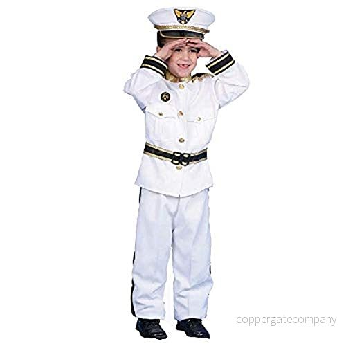Dress Up America Deluxe Marin Amiral kostym för barn 86138901211