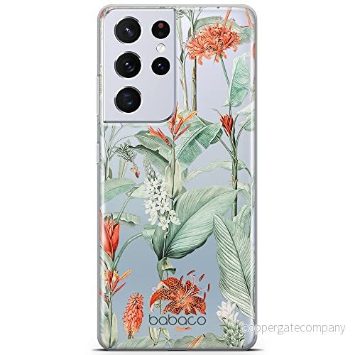 ERT GROUP mobiltelefonfodral för Samsung S21 ULTRA originalt och officiellt licensierat Babaco mönster Flowers 048 optimalt anpassad till formen på mobiltelefonen, gedeeltelijk transparant 5905131340894