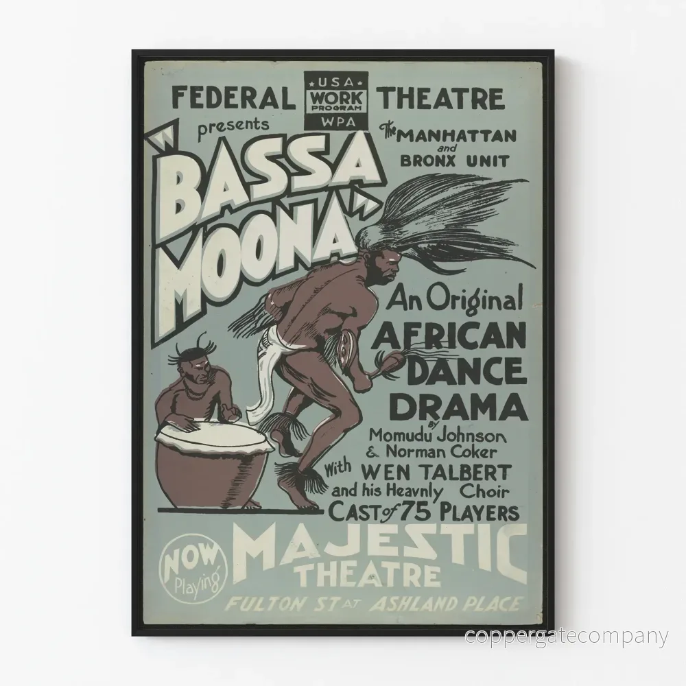 Vintage teateraffisch Federal - Bassa Moona