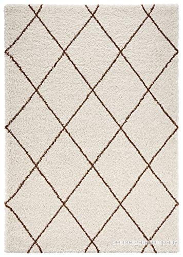 Mint Rugs högklackade matta känsla 80x150 cm Creme Ockerbraun 4260648235714