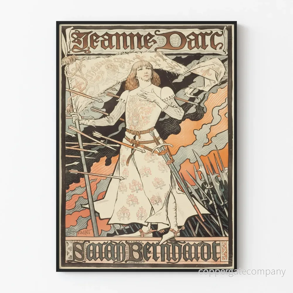 Jeanne d'Arc-poster av Alfons Mucha för Sarah Bernhardt