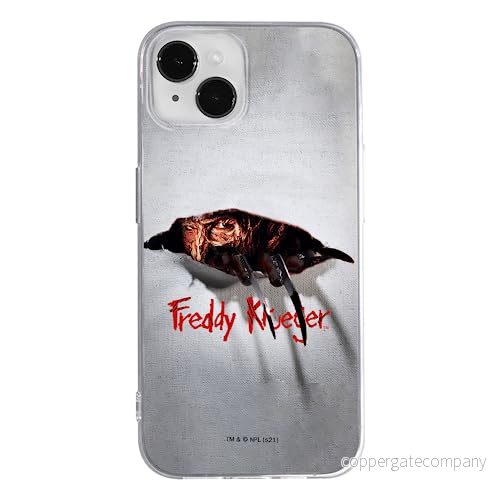 ERT GROUP mobiltelefonfodral för Iphone 14 originalt och officiellt licensierat Horror mönster Nightmare of Elm Street 008 anpassad till formen på mobiltelefonen, fodral tillverkad av TPU plast 5905511089856
