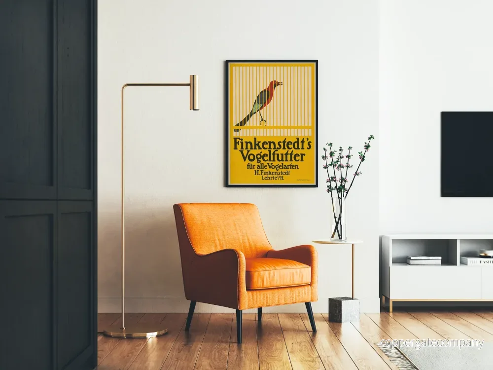 Vintageposter Finkenstetts fågelmat väggdekoration fågel - Bild 2