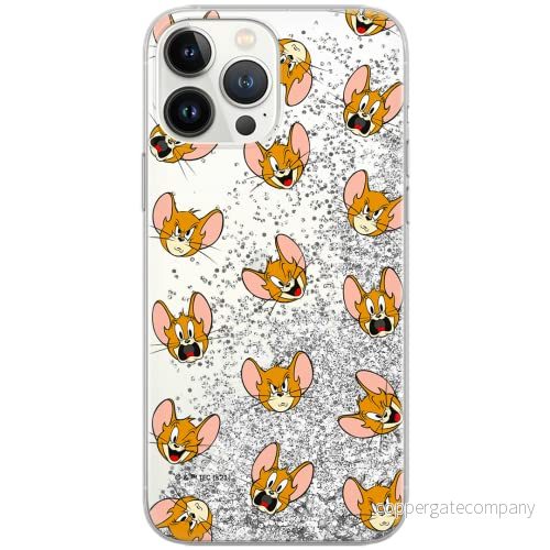 ERT GROUP mobiltelefonfodral för Apple Iphone XS Max originalt och officiellt licensierat Tom and Jerry mönster 008 Vit optimalt anpassad till formen på mobiltelefonen, med glitter overflow effekt 5904805260643