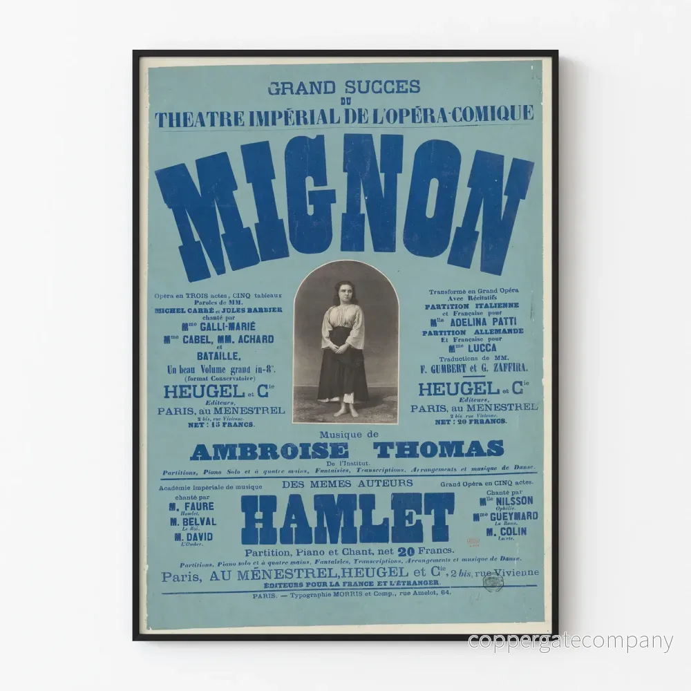 Vintageposter av Opéra Mignon, Imperialteatern