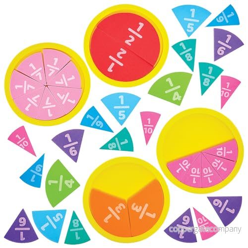 Baker Ross FN112 Foamkit för att lära sig bråk 9 pack, STEM, naturvetenskap, matematik och inlärningshjälpmedel barn skolor 5063067011025