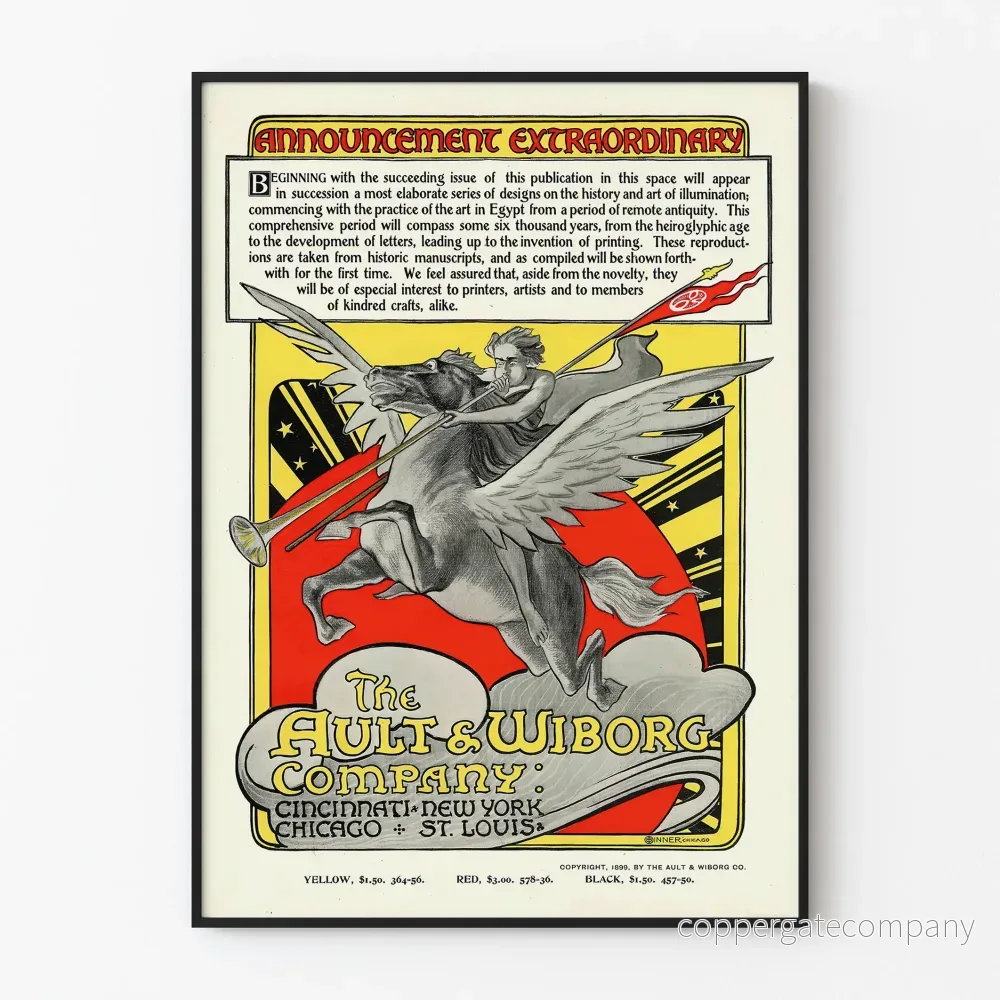 Vintage reklamposter från The Ault & Wiborg Company