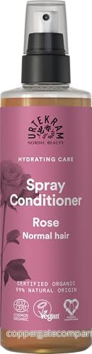 Urtekram Ekologisk hårbalsam i spray ros för normalt hår spraybalsam med naturliga ingredienser (250 ml, 1 pack) 5765228838983