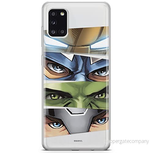 ERT GROUP mobiltelefonfodral för Samsung A31 originalt och officiellt licensierat Marvel mönster Avengers 006 optimalt anpassad till formen på mobiltelefonen, gedeeltelijk transparant 5903040219539