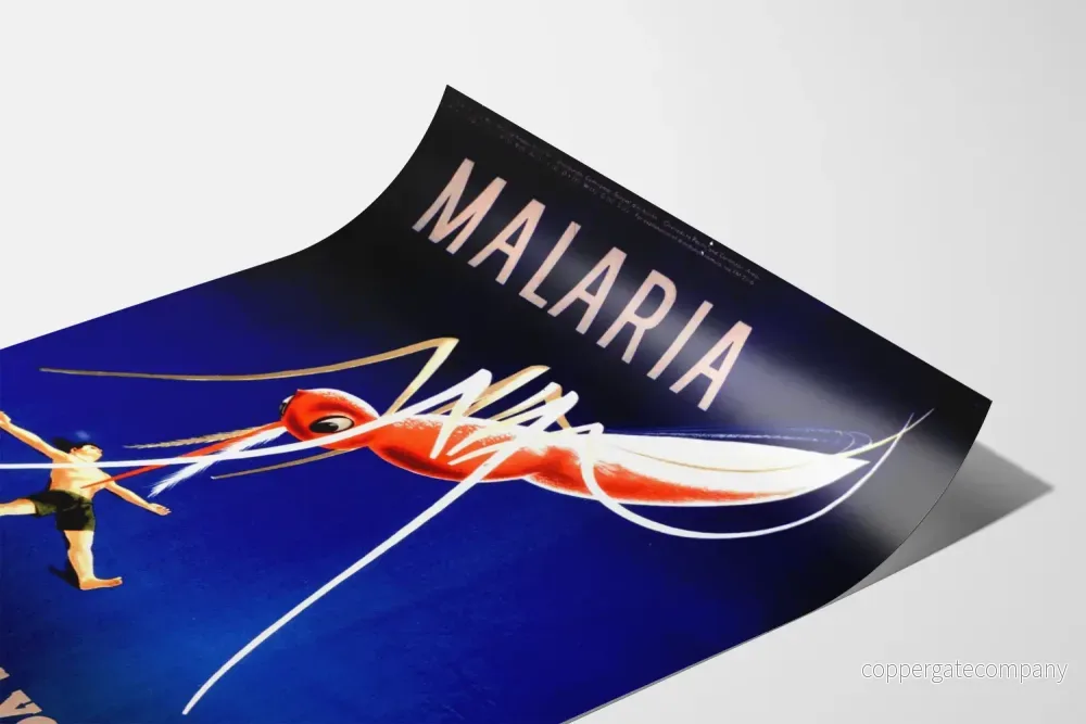 Vintage affisch mot malaria väggdekoration - Bild 3