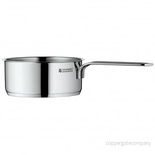 WMF kastrull Ø 12 cm ca. 0,7 l mini stapelbar hällfälg Cromargan rostfritt stål borstad lämplig för alla spisplattor inklusive induktion diskmaskinssäker 4000530542014