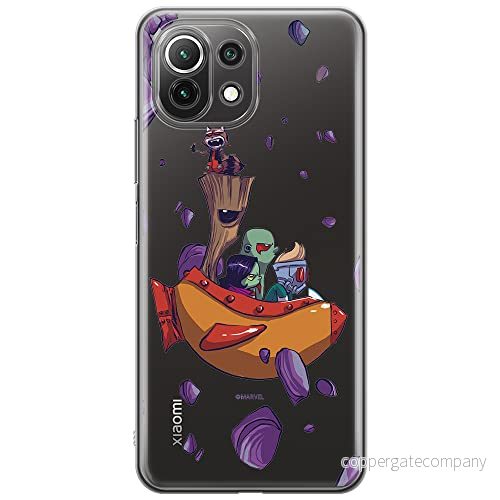 ERT GROUP mobiltelefonfodral för Xiaomi 11 LITE 4G/5G originalt och officiellt licensierat Marvel mönster Guardians of the Galaxy 010, gedeeltelijk transparant 5903932728507