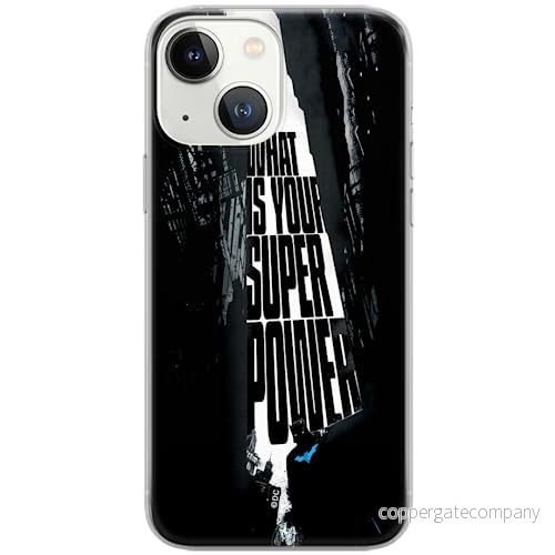 ERT GROUP mobiltelefonfodral för Iphone 13 MINI originalt och officiellt licensierat DC mönster Batman 001 Vit optimalt anpassad till formen på mobiltelefonen, fodral tillverkad av TPU plast 5903932923728