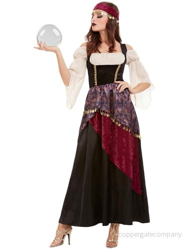 Deluxe Fortune Teller Costume, Black, with Dress & Headband (S) 5020570530979