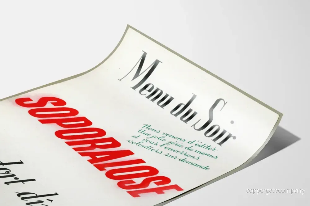 Vintageposter kvällens meny Soporalose för väggdekoration - Bild 3