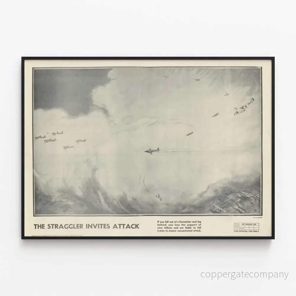 Vintage militärposter - "Den ensamme inbjuder till attack"