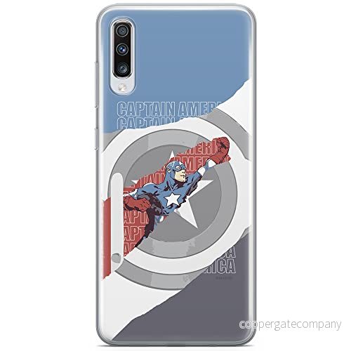 ERT GROUP mobiltelefonfodral för Samsung A70 originalt och officiellt licensierat Marvel mönster Captain America 013 optimalt anpassad till formen på mobiltelefonen, fodral tillverkad av TPU plast 5902980413908