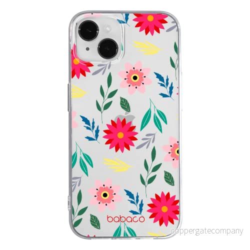ERT GROUP mobiltelefonfodral för Apple Iphone 14 originalt och officiellt licensierat Babaco mönster Flowers 010 optimalt anpassad till formen på mobiltelefonen, gedeeltelijk transparant 5905131880970
