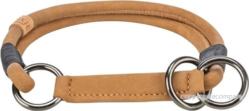 TRIXIE Zug Stopp BE NORDIC hundhalsband i läder L XL brun bekvämt för stora och mycket hundar med dragkontroll robust elegant 17151 4047974171516