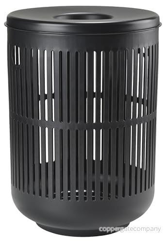 Zone Denmark Ume tvättkorg med lock, tvättsamlare, tvättlåda, diameter 40 cm, höjd 54 svart 5722000265238