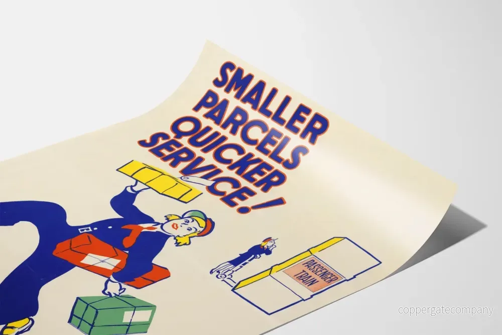 Vintageposter 'Smaller Parcels Quicker Service' - Retro väggdekoration Artem Legrand - Bild 3