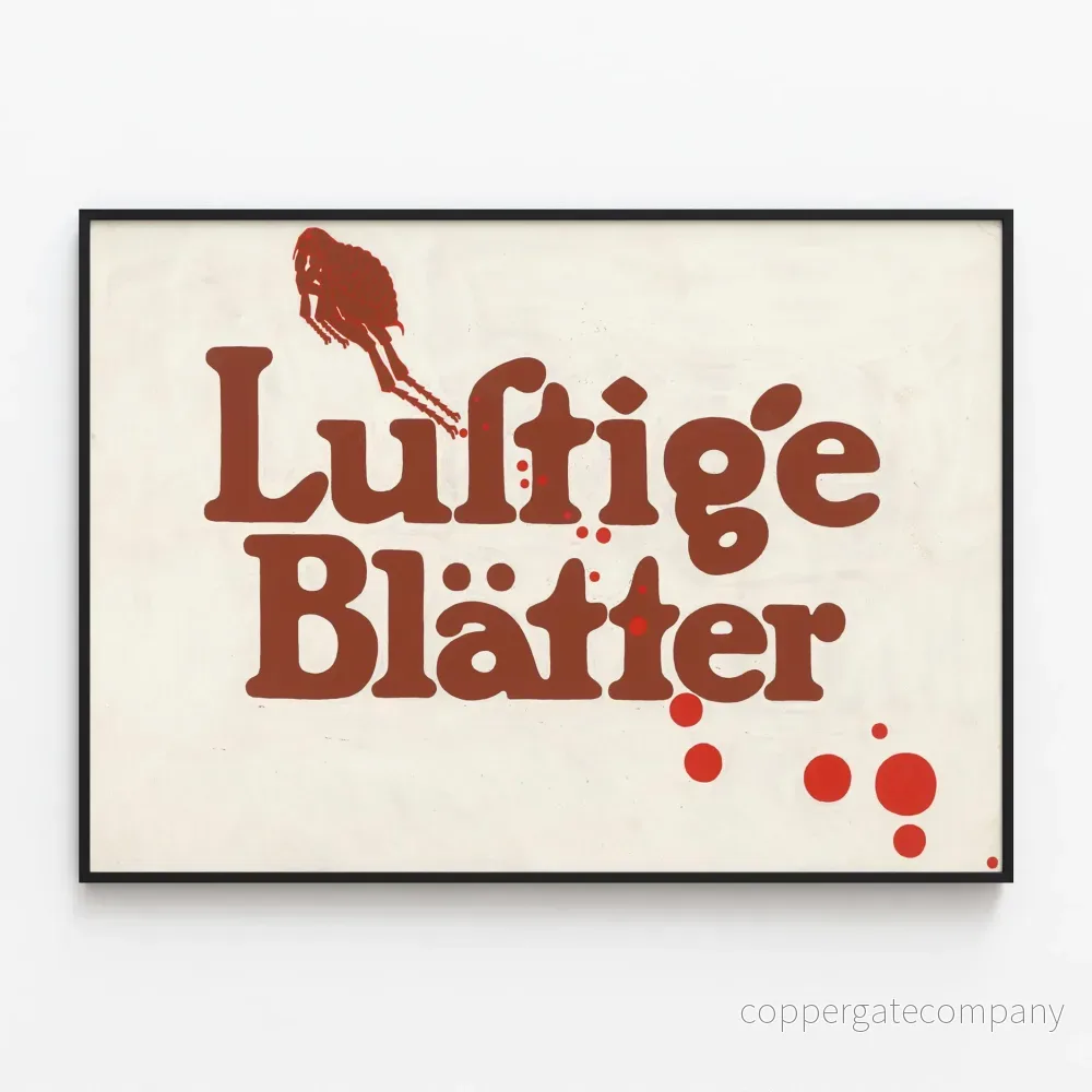 Dekorativ poster med roliga blad i vintage-stil