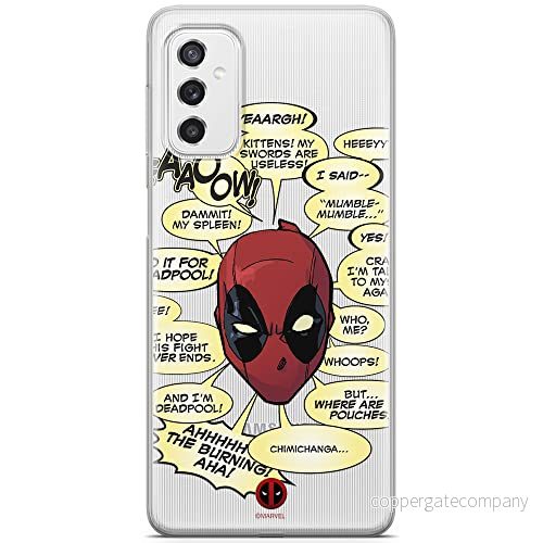ERT GROUP mobiltelefonfodral för Samsung M52 5G originalt och officiellt licensierat Marvel mönster Deadpool 008 optimalt anpassad till formen på mobiltelefonen, gedeeltelijk transparant 5904805496035