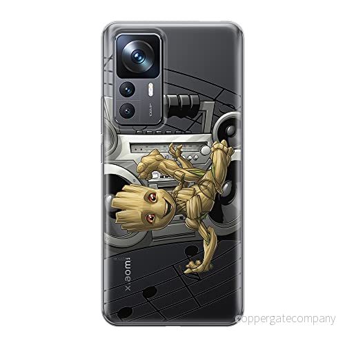 ERT GROUP mobiltelefonfodral för Xiaomi 12T/12T pro/K50 Ultra originalt och officiellt licensierat Marvel mönster Groot 004 optimalt anpassad till formen på mobiltelefonen, gedeeltelijk transparant 5905511572068