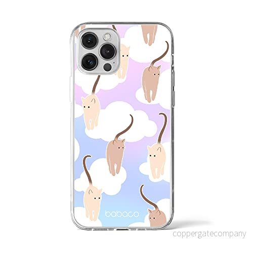 ERT GROUP mobiltelefonfodral för Iphone 12 PRO MAX originalt och officiellt licensierat Babaco mönster Cats 015 optimalt anpassad till formen på mobiltelefonen, fodral tillverkad av TPU plast 5905131071859