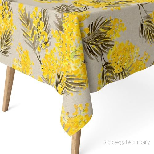 ECOMMERC3 fläckbeständig bordsduk för rektangulärt bord storlek 220 x 140 cm extra mjuk och vattentät beige 8435767367981