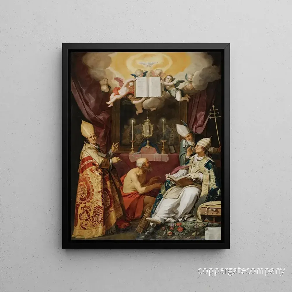 Målning Les quatre Pères de l'Église latine - Abraham Bloemaert | Konsttryck