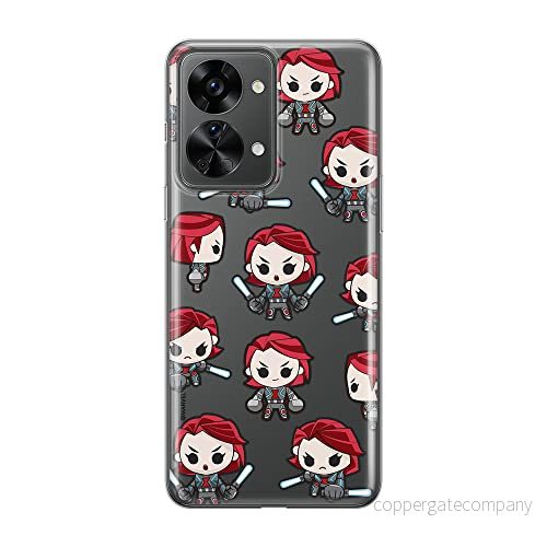 ERT GROUP mobiltelefonfodral för Oneplus NORD 2T 5G originalt och officiellt licensierat Marvel mönster Black Widow 013 optimalt anpassad till formen på mobiltelefonen, gedeeltelijk transparant 5905511272531