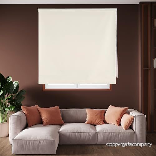 Blindecor Draco 100 procent ogenomskinlig rullgardin x 230 cm, beige 8434363037106