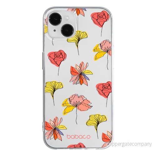 ERT GROUP mobiltelefonfodral för Apple Iphone 14 PLUS originalt och officiellt licensierat Babaco mönster Flowers 012 optimalt anpassad till formen på mobiltelefonen, gedeeltelijk transparant 5905131898395