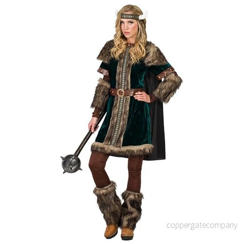 Boland Kostym viking för kvinnor, 12 delar, karnevalkostym temafest, halloween eller karneval, sjöfarare 8712026840004