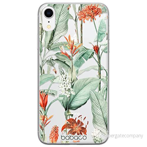 ERT GROUP mobiltelefonfodral för Iphone XR originalt och officiellt licensierat Babaco mönster Flowers 048 optimalt anpassad till formen på mobiltelefonen, gedeeltelijk transparant 5905131339812