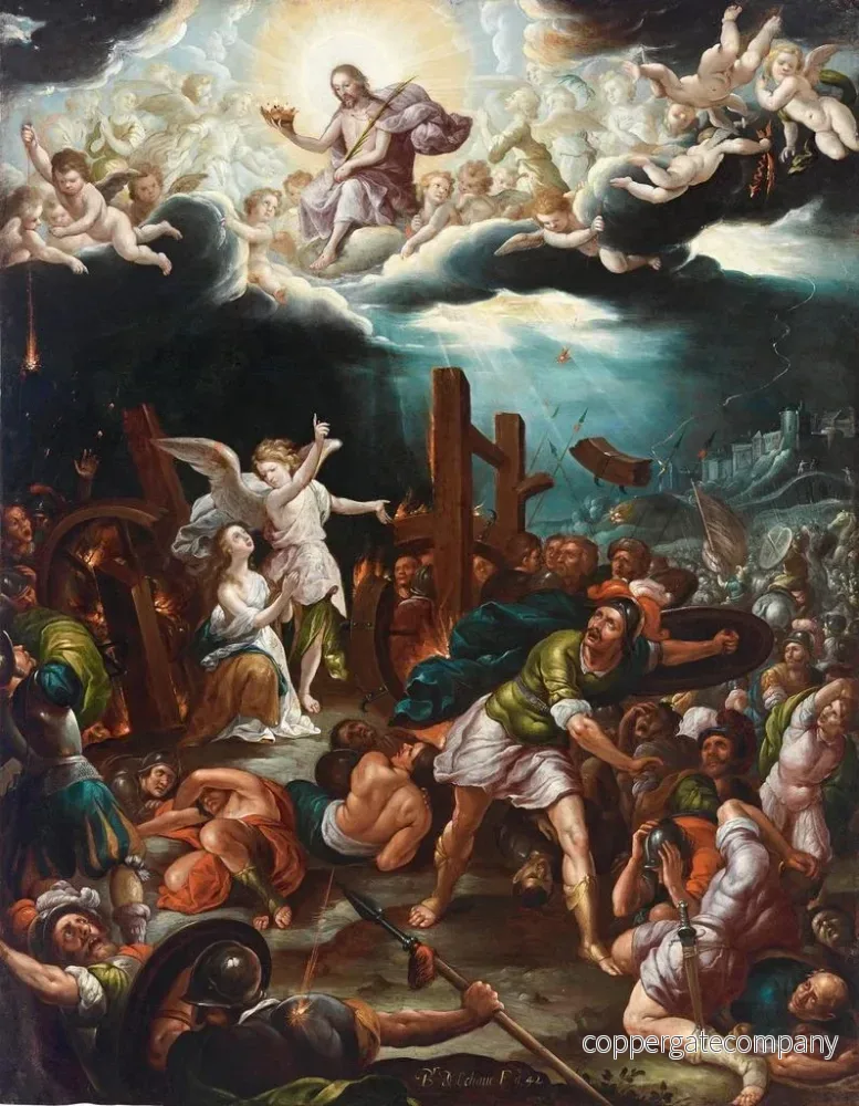 Målning av Le Martyre de sainte Catherine d'Alexandrie - Baltasar de Echave Ibía | Konsttryck - Bild 2