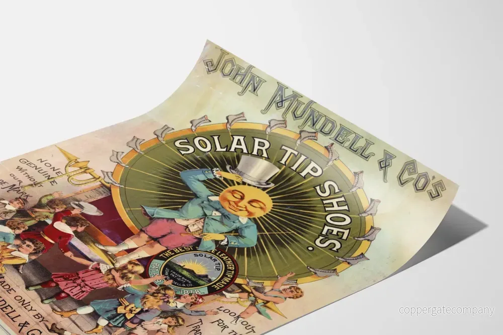 Vintageposter Solar Tip Shoes av John Mundell & Co. - Bild 3