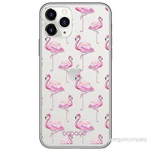 ERT GROUP mobiltelefonfodral för Apple Iphone 11 PRO originalt och officiellt licensierat Babaco mönster Flamingo 005 Vit optimalt anpassad till formen på mobiltelefonen, gedeeltelijk transparant 5903040105641