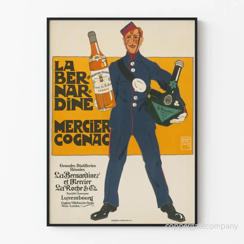 Vintageposter La Bernardine Mercier Cognac